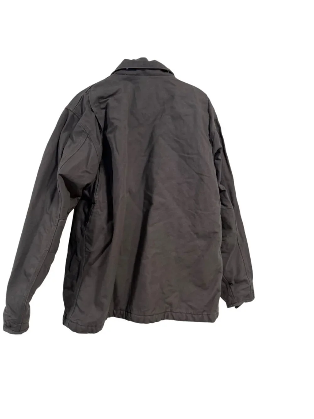 Carhartt Men's Washed Duck Sherpa-Lined Ridge Coat Loose Fit Gray Size L
